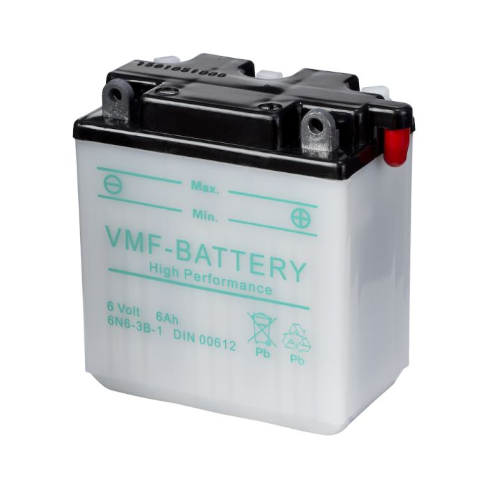 Batterie moto VMF Powersport 6N6-3B-1 6 V 6 Ah 40 A – Plomb-acide (électrolyte liquide)