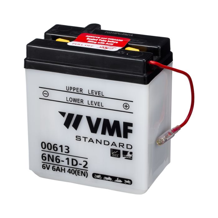 Batterie moto VMF Powersport 6N6-1D-2 6 V 6 Ah 40 A – Plomb-acide (électrolyte liquide)