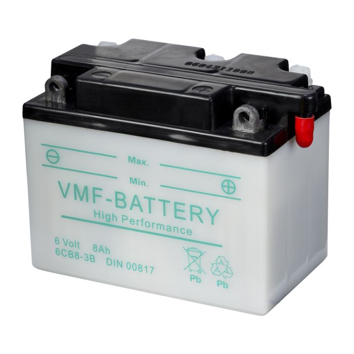 Batterie moto VMF Powersport 6CB8-3B 6 V 8 Ah 83 A – Plomb-acide (électrolyte liquide)