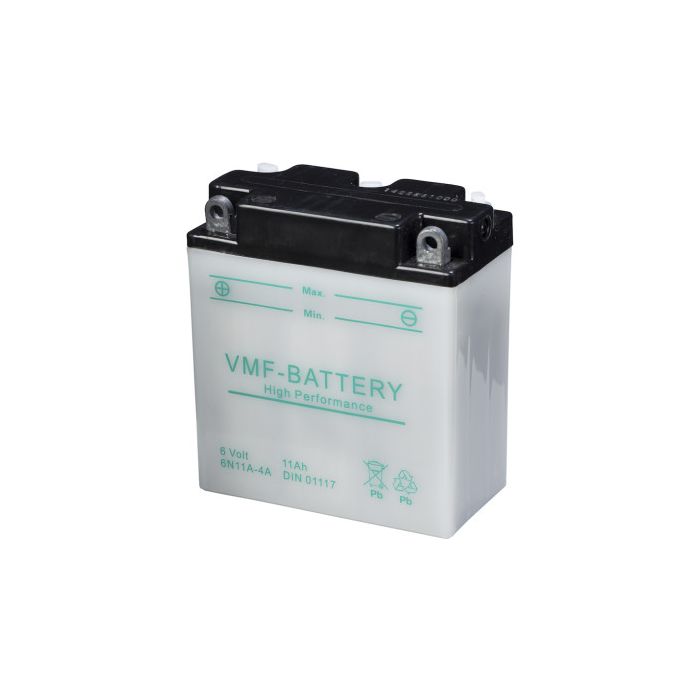 Batterie moto VMF Powersport 6N11A-4A 6 V 11 Ah 130 A – Plomb-acide (électrolyte liquide)