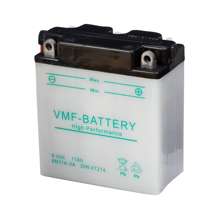 Batterie moto VMF Powersport 6N11A-3A 6 V 11 Ah 130 A – Plomb-acide (électrolyte liquide)