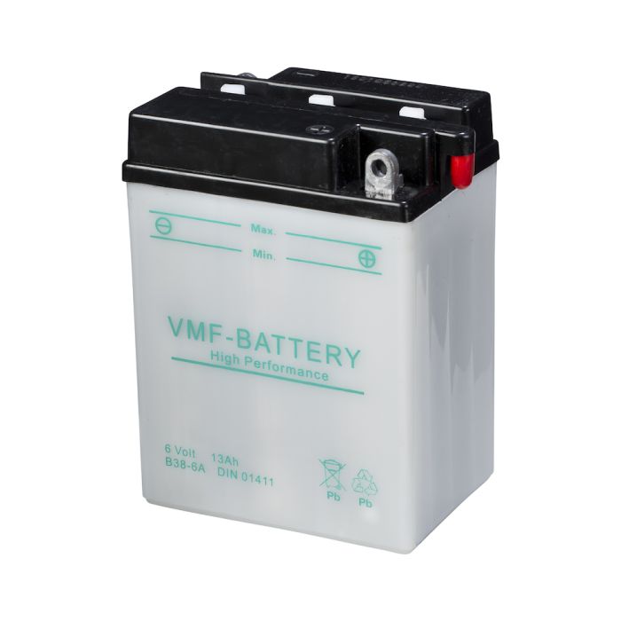 Batterie moto VMF Powersport B38-6A 6 V 13 Ah 120 A – Plomb-acide (électrolyte liquide)