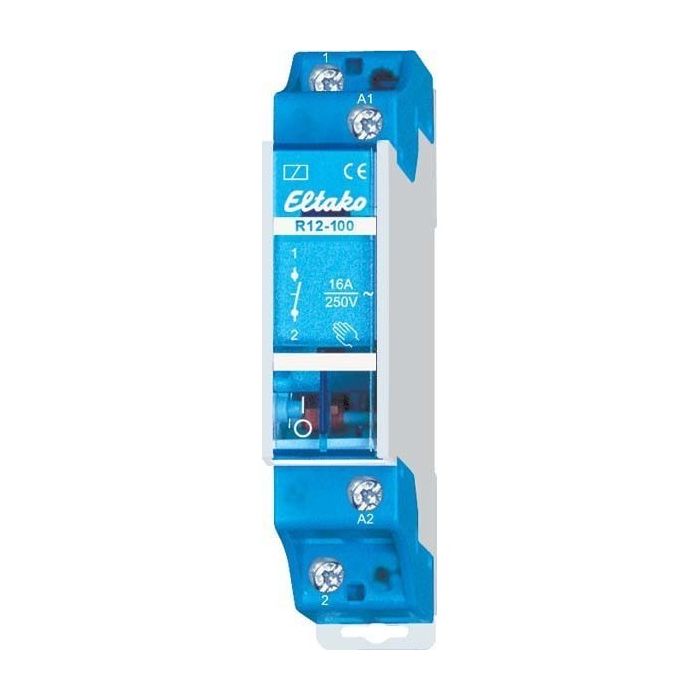 Relais électromécanique R12 1 contact NO 230 V AC 16 A rail DIN 