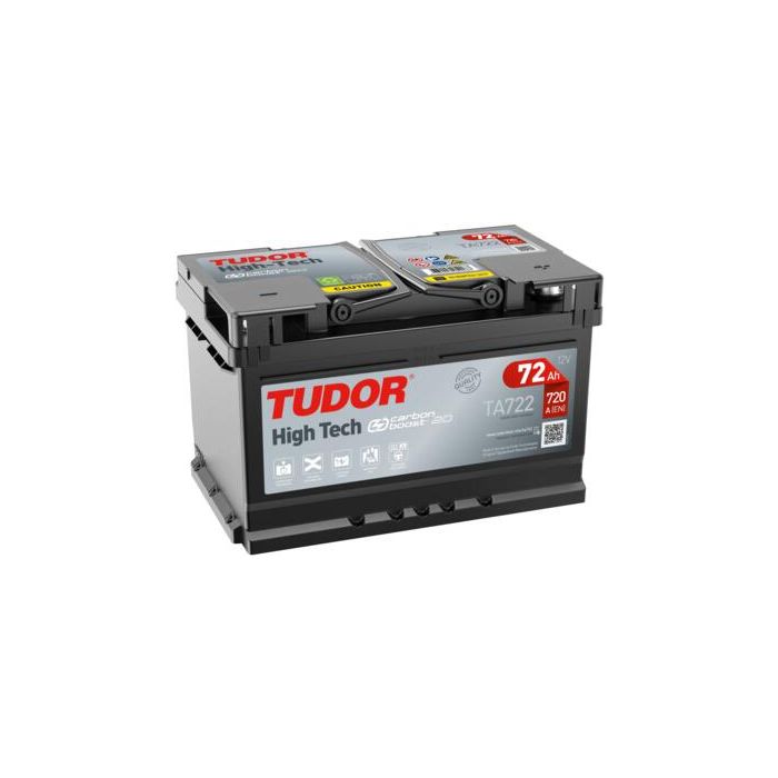 Batterie de démarrage Tudor High Tech TA722 12 V 72 Ah 720 A – Plomb-acide (sans entretien)