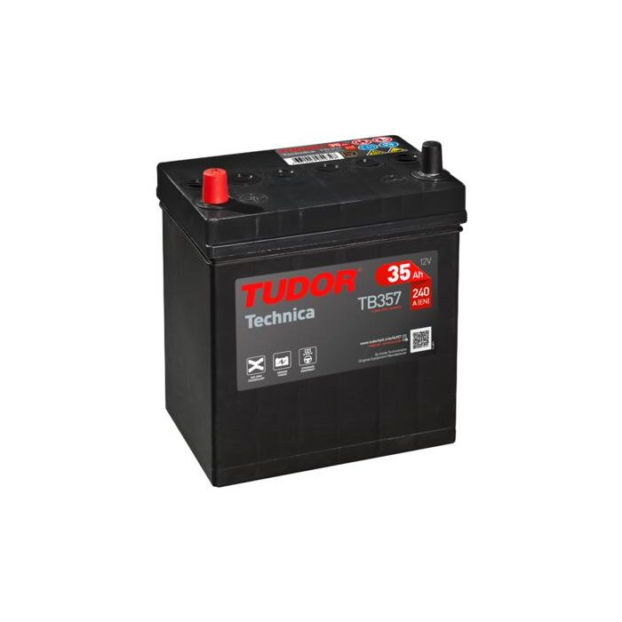 Batterie de démarrage Tudor Technica TB357 12 V 35 Ah 240 A – Plomb-acide (sans entretien)