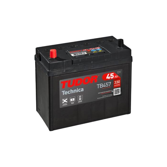 Batterie de démarrage Tudor Technica TB457 12 V 45 Ah 300 A – Plomb-acide (sans entretien)