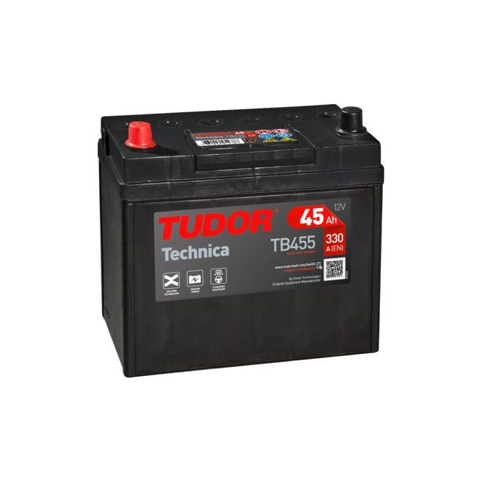 Batterie de démarrage Tudor Technica TB455 12 V 45 Ah 300 A – Plomb-acide (sans entretien)