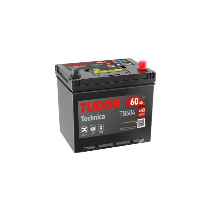 Batterie de démarrage Tudor Technica TB604 12 V 60 Ah 480 A – Plomb-acide (sans entretien)
