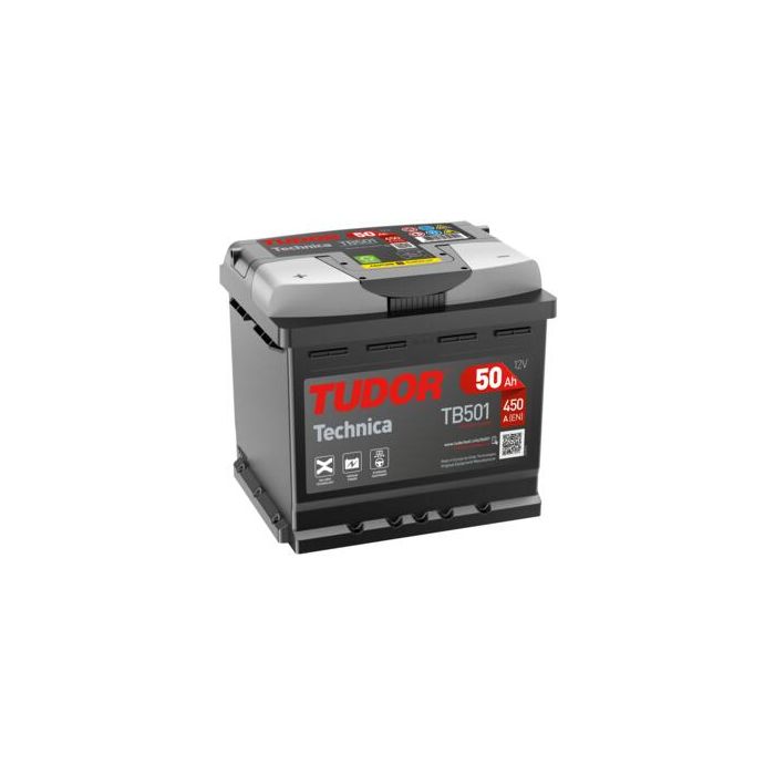 Batterie de démarrage Tudor Technica TB501 12 V 50 Ah 450 A – Plomb-acide (sans entretien)