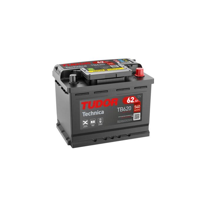 Batterie de démarrage Tudor Technica TB620 12 V 62 Ah 540 A – Plomb-acide (sans entretien)