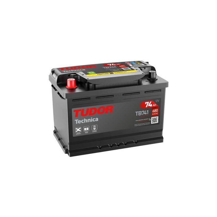 Batterie de démarrage Tudor Technica TB741 12 V 74 Ah 680 A – Plomb-acide (sans entretien)