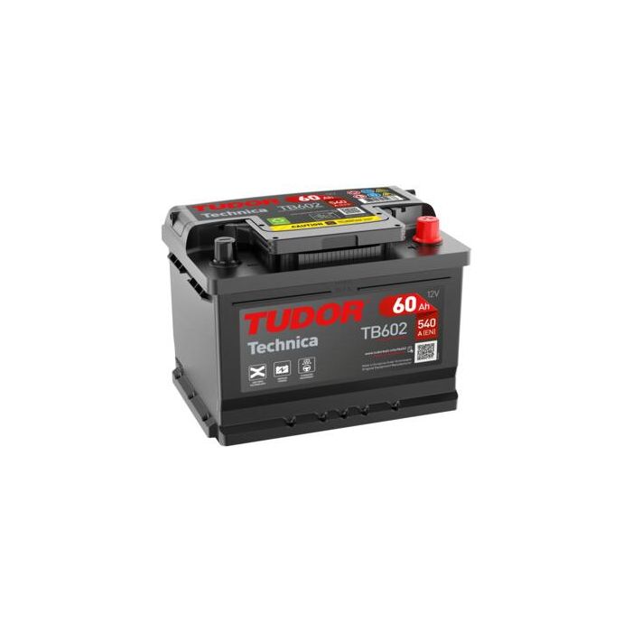 Batterie de démarrage Tudor Technica TB602 12 V 60 Ah 540 A – Plomb-acide (sans entretien)