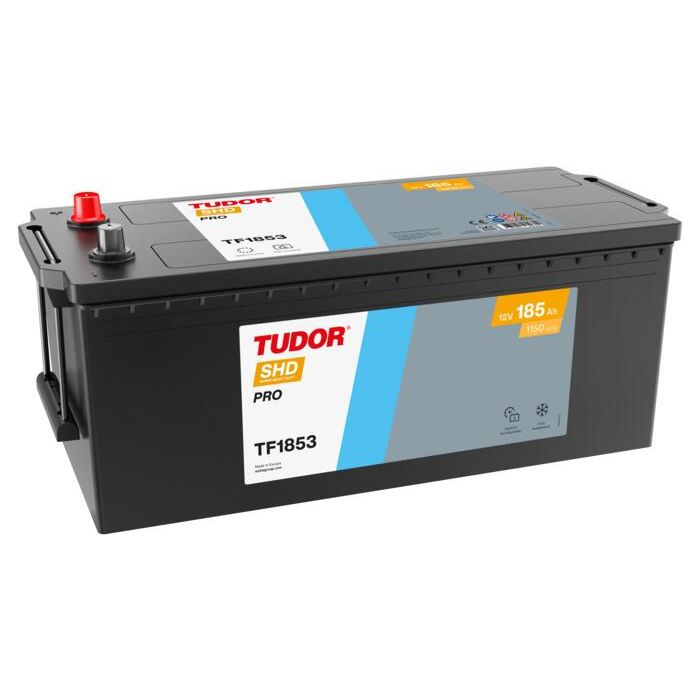 Batterie de démarrage Tudor SHD Pro TF1853 12 V 185 Ah 1150 A – Plomb-acide (sans entretien)
