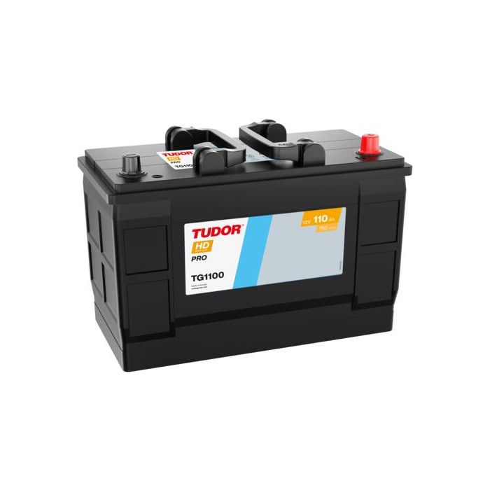 Batterie de démarrage Tudor HD Pro TG1100 12 V 110 Ah 750 A – Plomb-acide (électrolyte liquide)