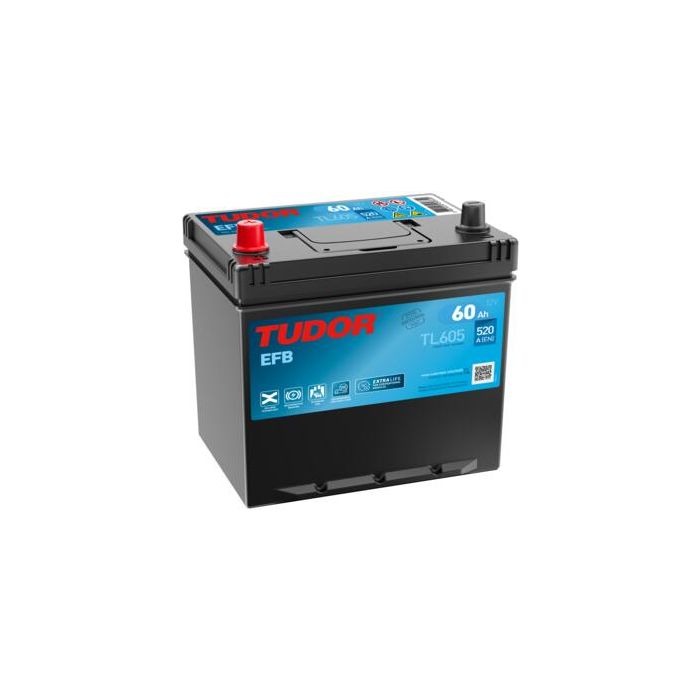 Batterie Start & Stop EFB Tudor TL605 12 V 60 Ah 520 A – EFB