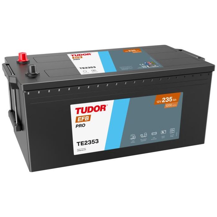 Batterie Start & Stop EFB Tudor TE2353 12 V 235 Ah 1200 A – EFB