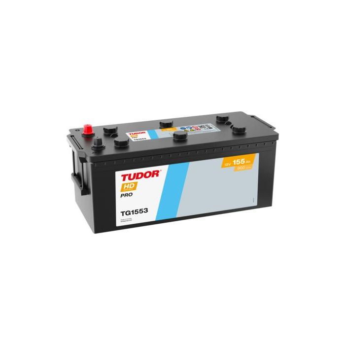 Batterie de démarrage Tudor HD Pro TG1553 12 V 155 Ah 900 A – Plomb-acide (électrolyte liquide)
