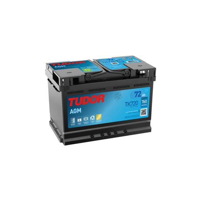 Batterie Start & Stop AGM Tudor TK720 12 V 72 Ah 760 A – AGM