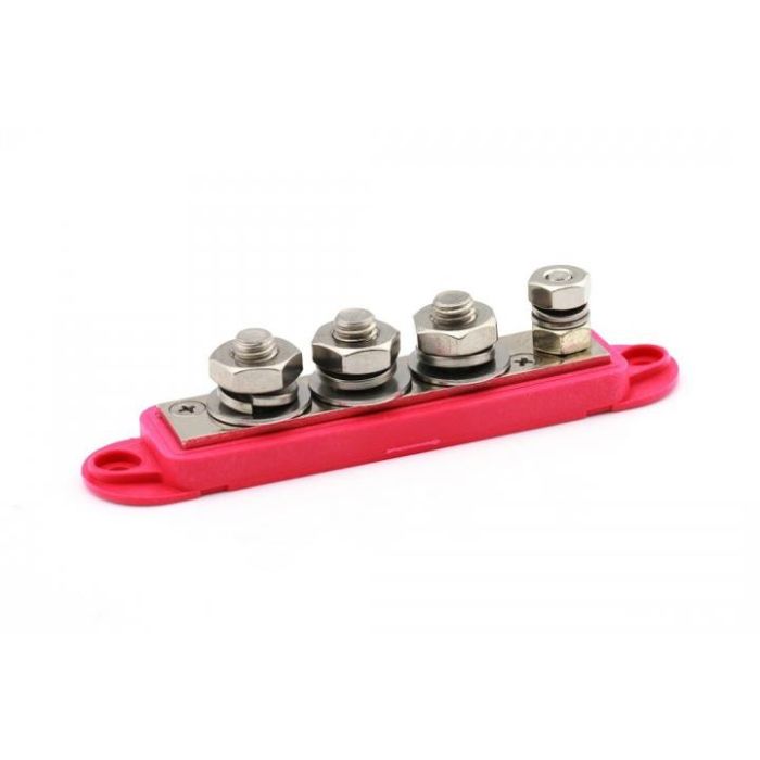 Barre de distribution 4 points compacte rouge 210 A 
