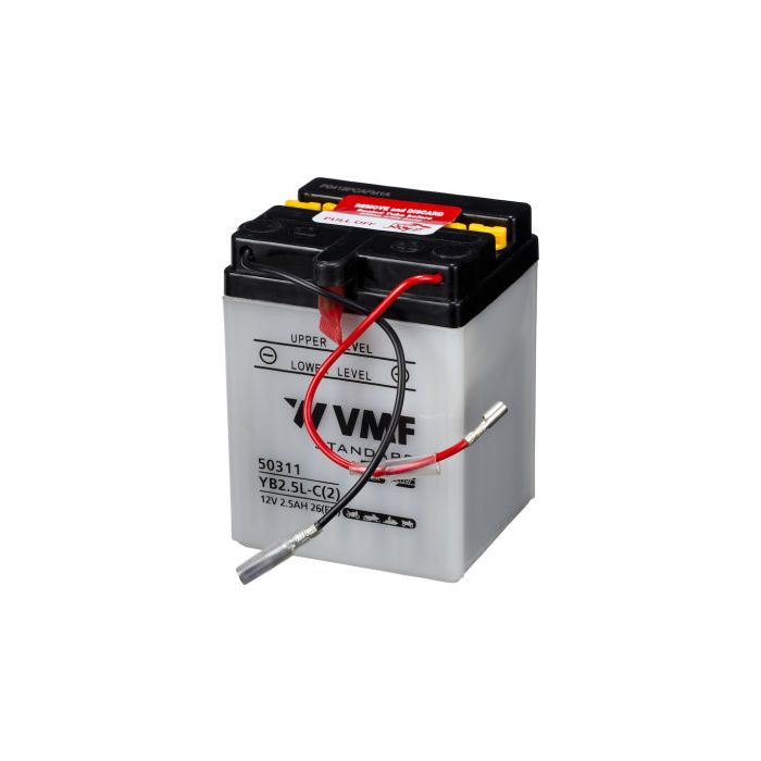 Batterie moto VMF Powersport YB2.5L-C 12 V 2,5 Ah 26 A – Plomb-acide (électrolyte liquide)