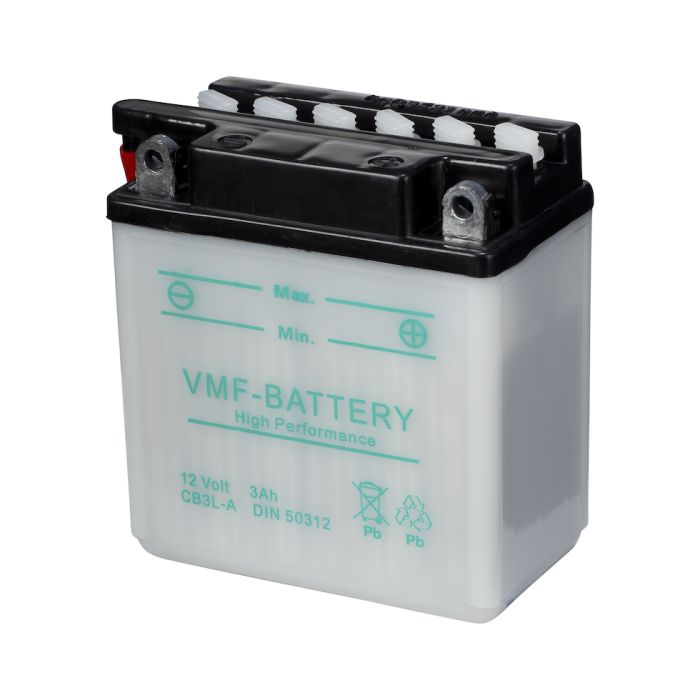 Batterie moto VMF Powersport YB3L-A 12 V 3 Ah 42 A – Plomb-acide (électrolyte liquide)