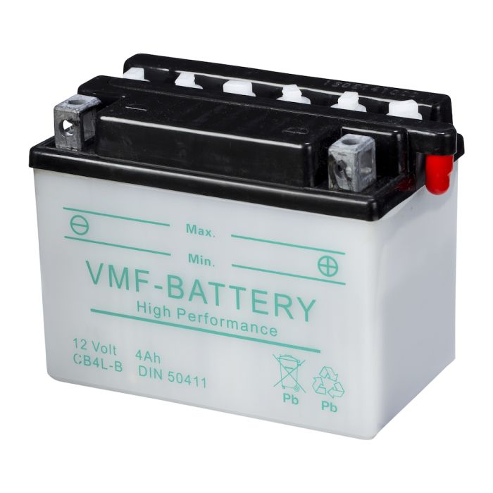 Batterie moto VMF Powersport YB4L-B 12 V 4 Ah 45 A – Plomb-acide (électrolyte liquide)