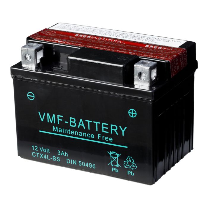 Batterie moto VMF Powersport MF YTX4L-BS 12 V 4 Ah 50 A – AGM
