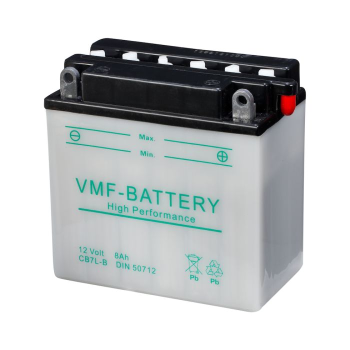 Batterie moto VMF Powersport YB7L-B 12 V 7 Ah 105 A – Plomb-acide (électrolyte liquide)
