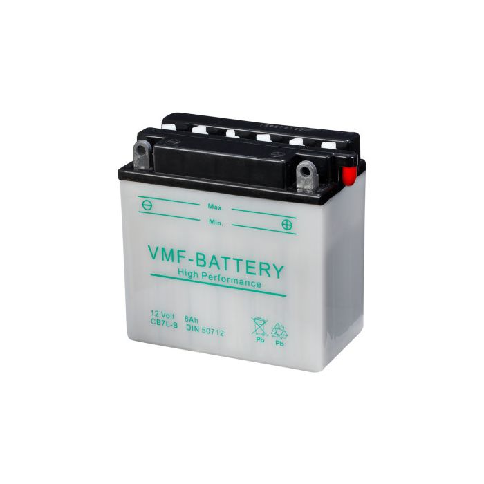 Batterie moto VMF Powersport YB7L-B 12 V 7 Ah 105 A – Plomb-acide (électrolyte liquide)
