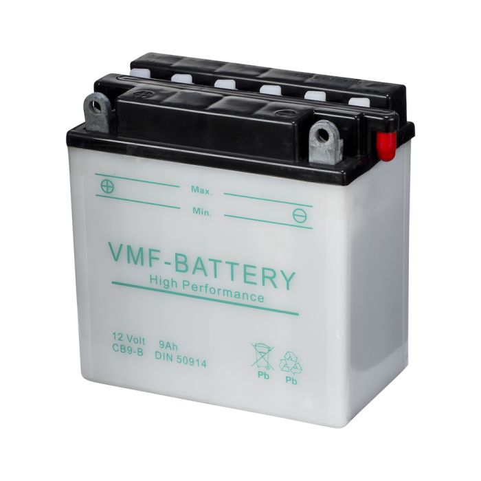 Batterie moto VMF Powersport YB9-B 12 V 9 Ah 115 A – Plomb-acide (électrolyte liquide)