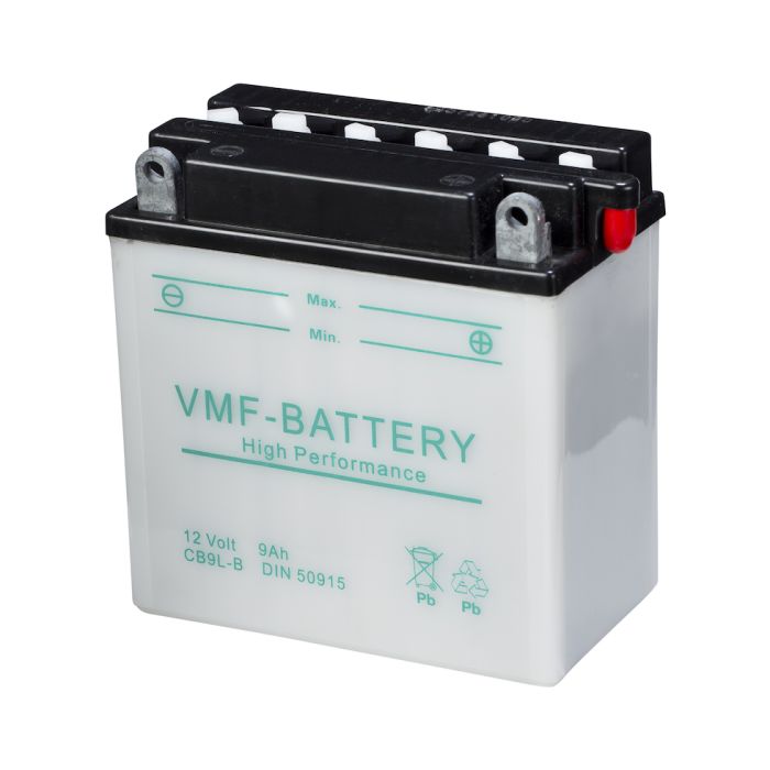 Batterie moto VMF Powersport YB9L-B 12 V 9 Ah 115 A – Plomb-acide (électrolyte liquide)