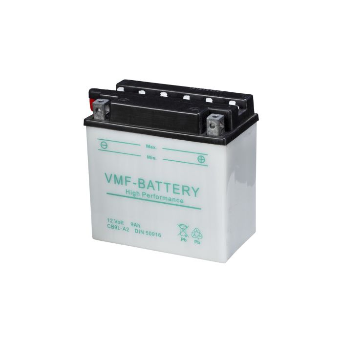 Batterie moto VMF Powersport YB9L-A2 12 V 9 Ah 115 A – Plomb-acide (électrolyte liquide)