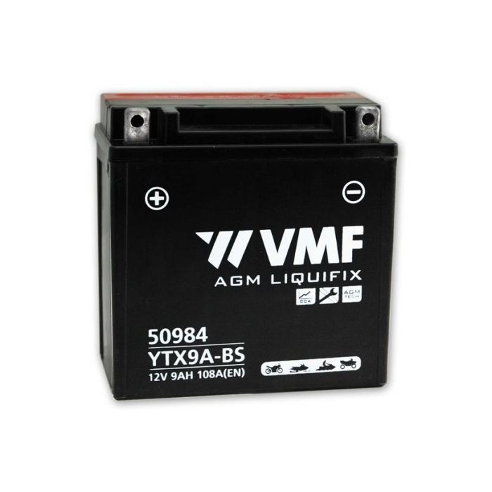 Batterie moto VMF Powersport YTX9A-BS 12 V 9 Ah 118 A – AGM