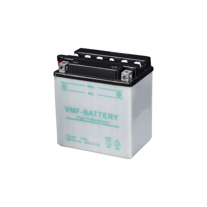 Batterie moto VMF Powersport YB10L-A2 12 V 11 Ah 120 A – Plomb-acide (électrolyte liquide)