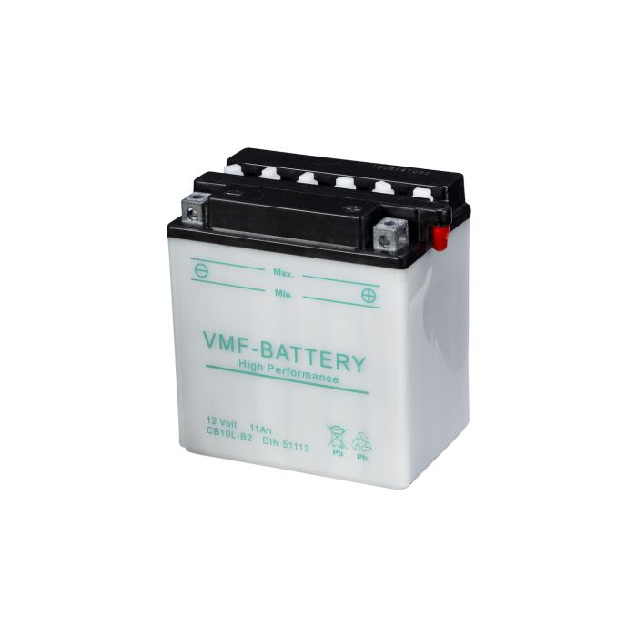 Batterie moto VMF Powersport YB10L-B2 12 V 11 Ah 120 A – Plomb-acide (électrolyte liquide)