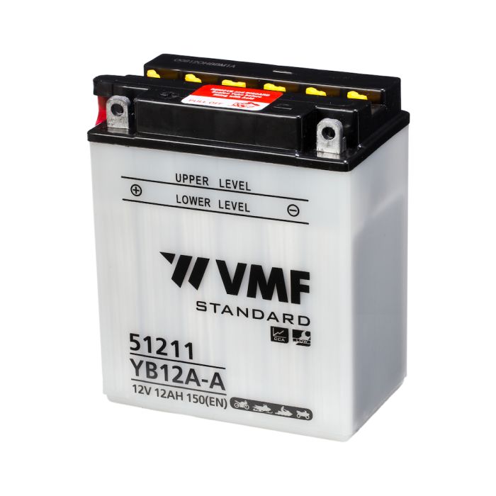 Batterie moto VMF Powersport YB12A-A 12 V 12 Ah 150 A – Plomb-acide (électrolyte liquide)