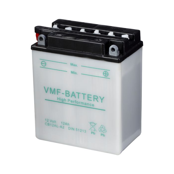 Batterie moto VMF Powersport YB12AL-A2 12 V 12 Ah 150 A – Plomb-acide (électrolyte liquide)