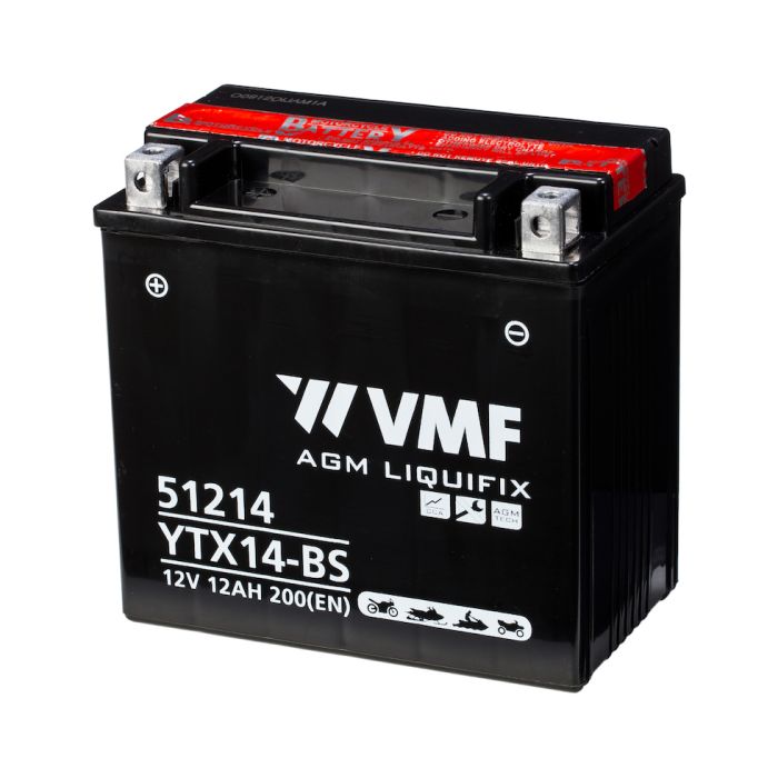 Batterie moto VMF Powersport MF YTX14-BS 12 V 12 Ah 200 A – AGM