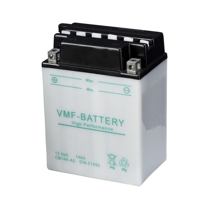 Batterie moto VMF Powersport YB14A-A2 12 V 14 Ah 190 A – Plomb-acide (électrolyte liquide)