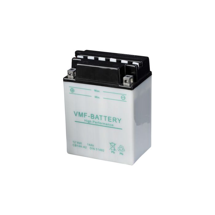 Batterie moto VMF Powersport YB14A-A2 12 V 14 Ah 190 A – Plomb-acide (électrolyte liquide)