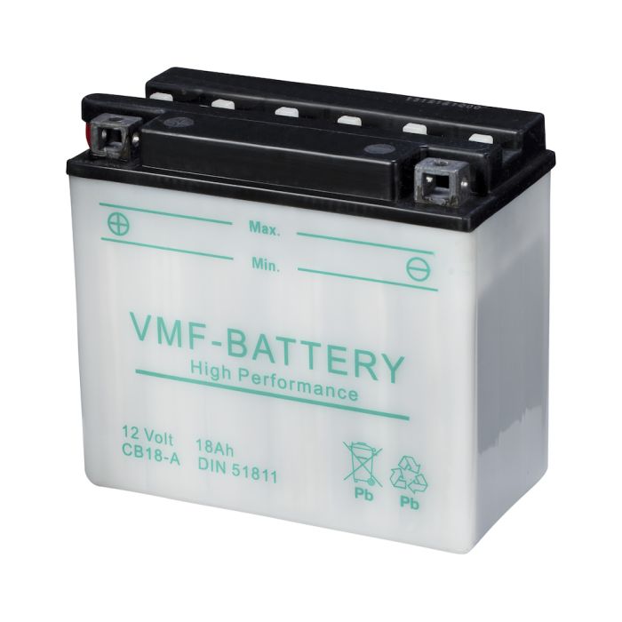 Batterie moto VMF Powersport YB18-A 12 V 18 Ah 215 A – Plomb-acide (électrolyte liquide)