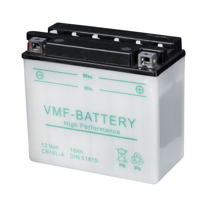 Batterie moto VMF Powersport YB18L-A 12 V 18 Ah 215 A – Plomb-acide (électrolyte liquide)