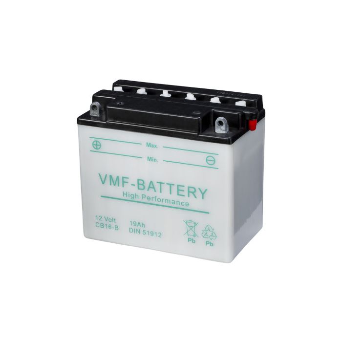 Batterie moto VMF Powersport YB16-B 12 V 19 Ah 215 A – Plomb-acide (électrolyte liquide)