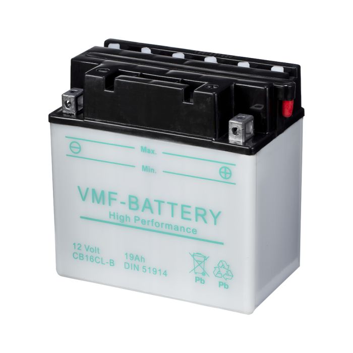 Batterie moto VMF Powersport YB16CL-B 12 V 19 Ah 240 A – Plomb-acide (électrolyte liquide)