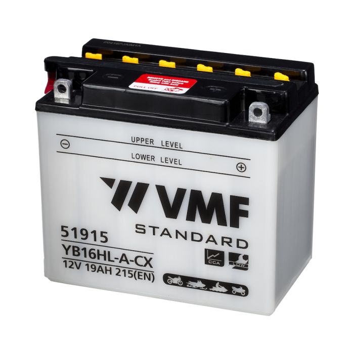 Batterie moto VMF Powersport CB16HL-A-CX 12 V 19 Ah 215 A – Plomb-acide (électrolyte liquide)