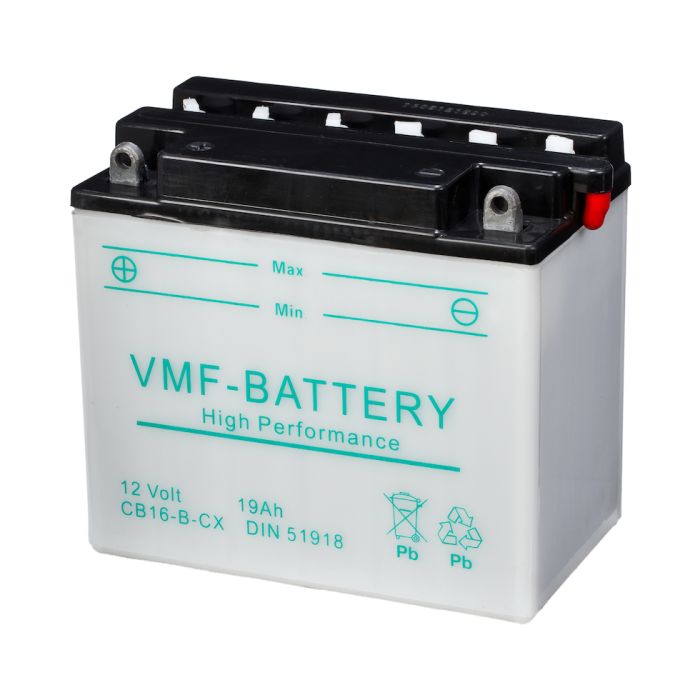Batterie moto VMF Powersport CB16-B-CX 12 V 19 Ah 215 A – Plomb-acide (électrolyte liquide)