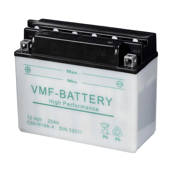 Batterie moto VMF Powersport Y50-N18A-A 12 V 20 Ah 240 A – Plomb-acide (électrolyte liquide)