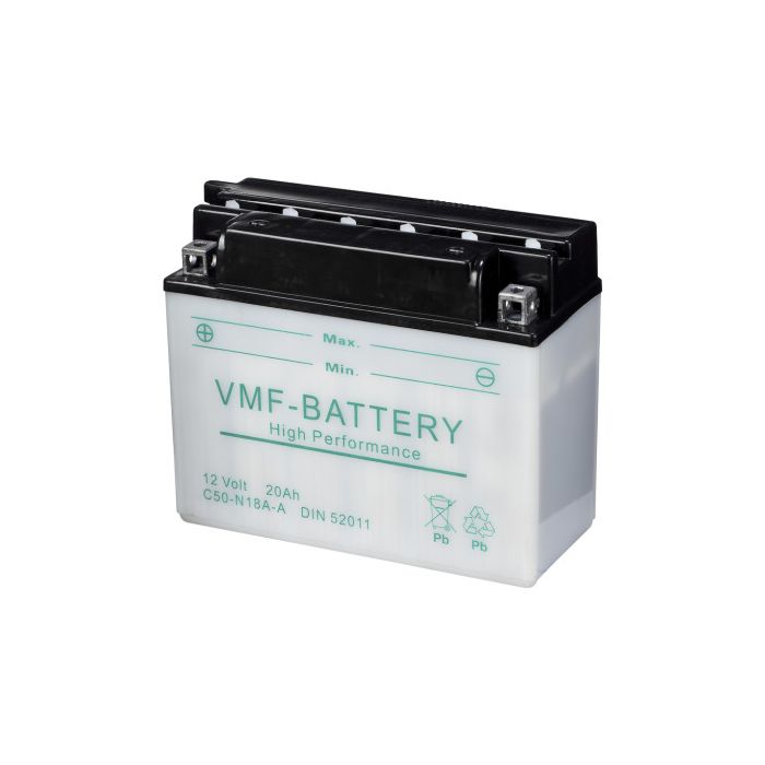 Batterie moto VMF Powersport Y50-N18A-A 12 V 20 Ah 240 A – Plomb-acide (électrolyte liquide)