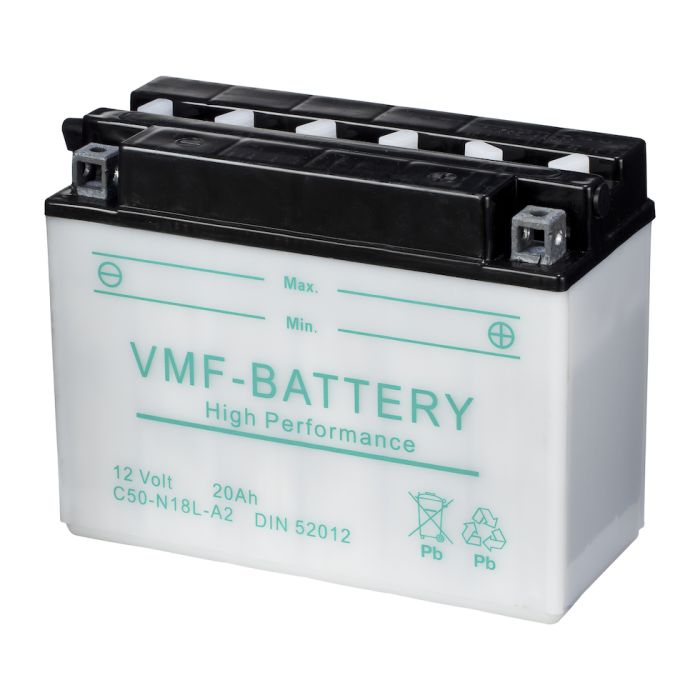 Batterie moto VMF Powersport Y50-N18L-A2 12 V 20 Ah 240 A – Plomb-acide (électrolyte liquide)