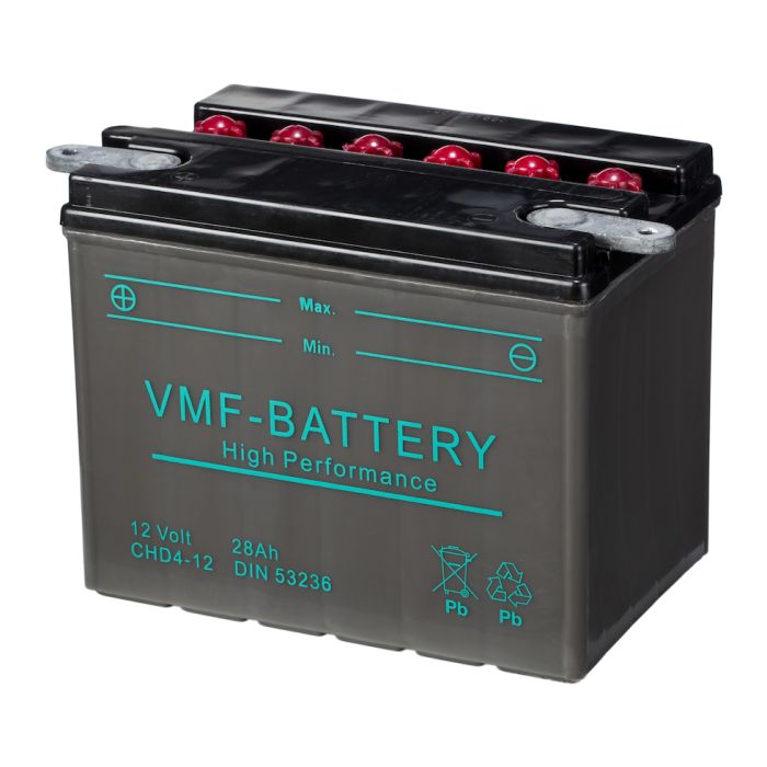 Batterie moto VMF Powersport YHD4-12 12 V 32 Ah 280 A – Plomb-acide (électrolyte liquide)